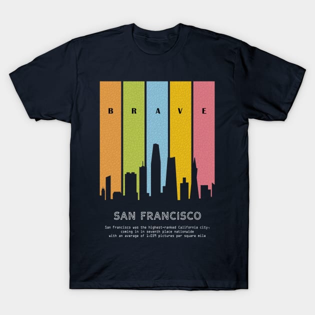skyline city of san francisco T-Shirt by Martincreative